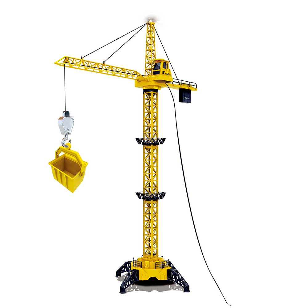 50" Wired RC Crawler Crane with Tower Light and Adjustable Height