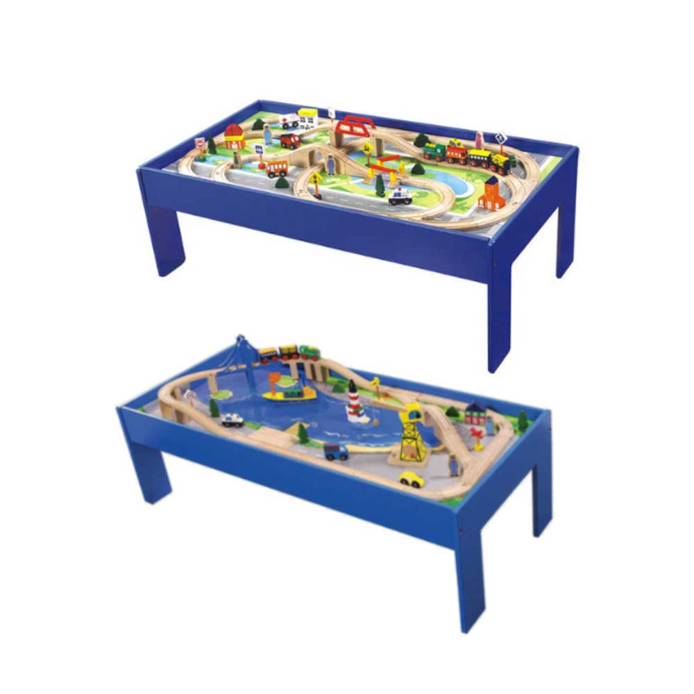 Wooden TRAIN Set with Table